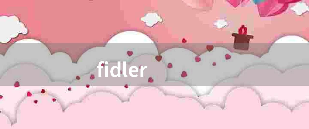 fidler( Fiddler网络调试工具的使用方法和功能详解)