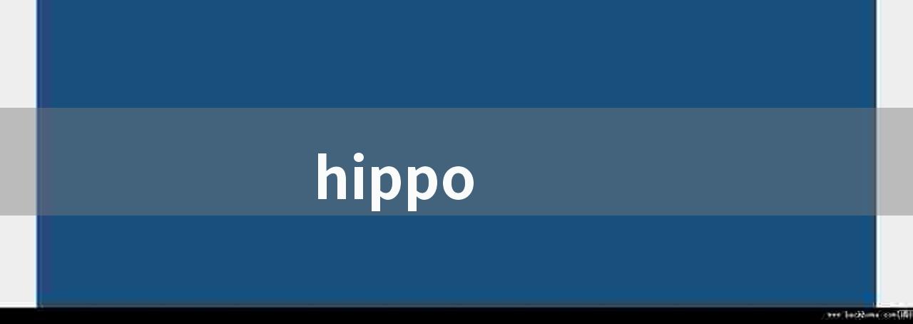 hippo(Hippo：非洲生态环境的典型代表)