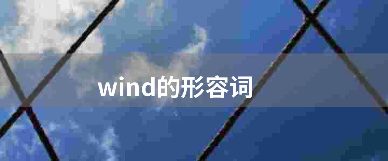 wind的形容词