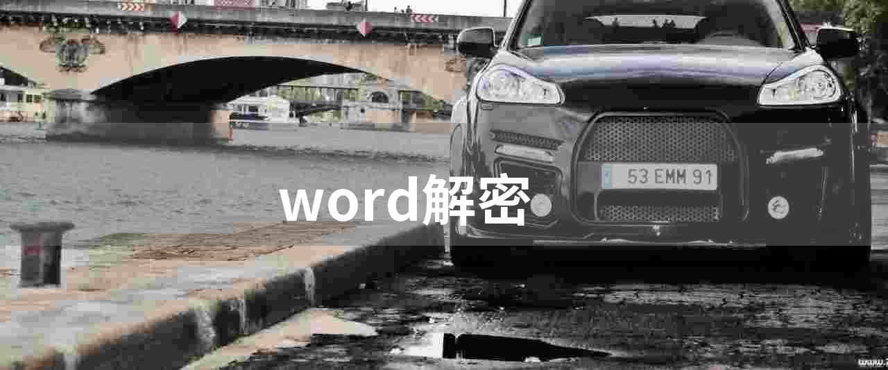 word解密